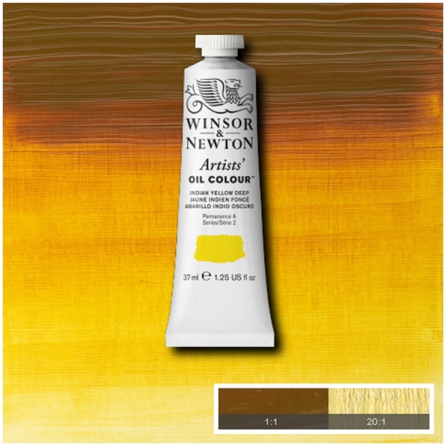 Масляные художественные краски, 37 мл, насыщенный желтый Индийский