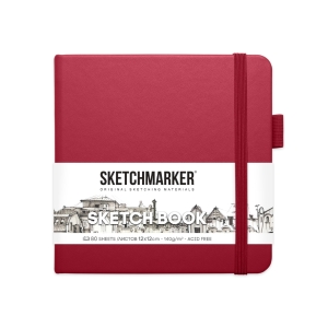 Блокнот для зарисовок Sketchmarker 140г/кв.м 12*12см 80л твердая обложка Маджента Блокнот для зарисовок Sketchmarker 140г/кв.м 12*12см 80л твердая обложка Маджента