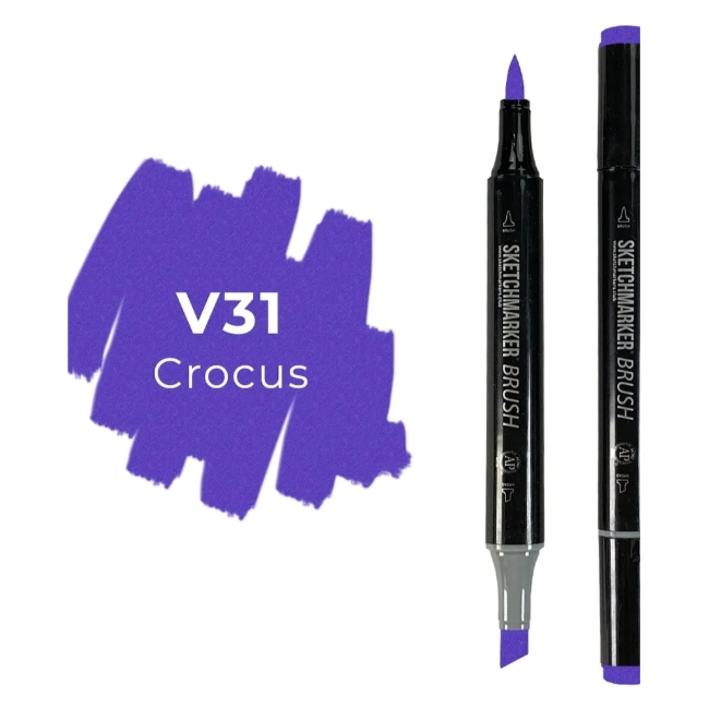 Маркер SKETCHMARKER Brush двухсторонний на спирт.основе цв.V31 Крокус