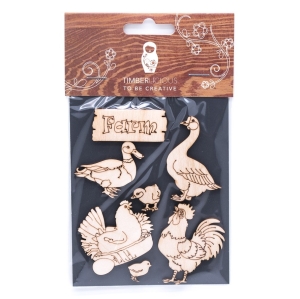 Набор заготовок для декорирования Animals4 фанера 10х14см,