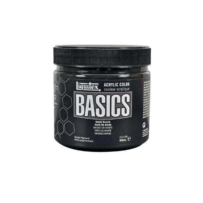 Краска акриловая LIQUITEX Basics №276 марс чёрный 946 мл купить в художественном магазине ArtCraft.Space