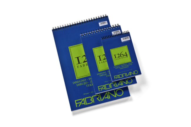 Альбом для графики 1264 DRAWING 180г/м.кв 14,8х21 30л спираль по короткой стороне