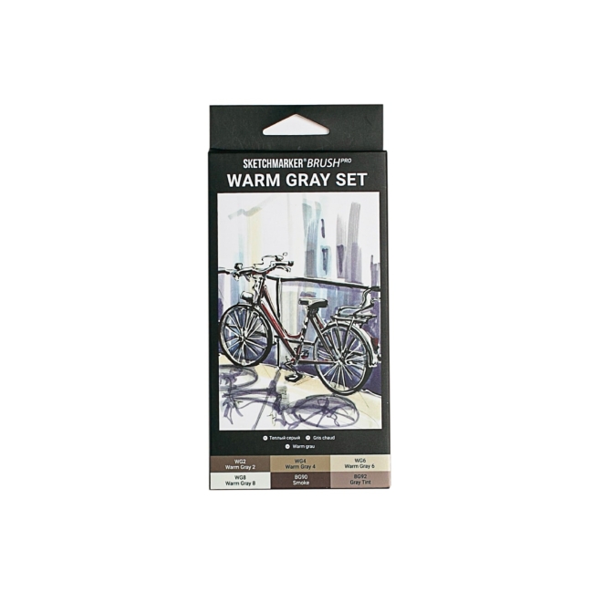 Набор маркеров SKETCHMARKER Brush Warm grey 6шт