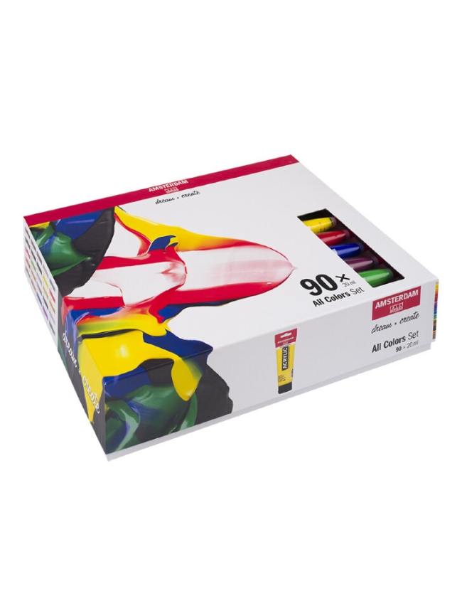 Набор акриловых красок Amsterdam Standard Series 90 цветов в тубах 20 мл купить в художественном магазине ArtCraft.Space с доставкой