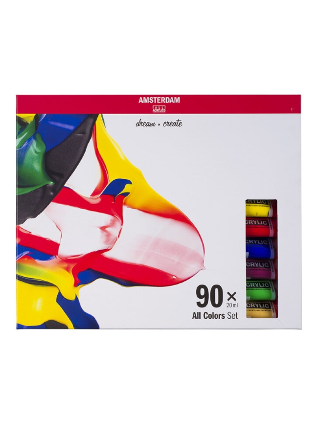 Набор акриловых красок Amsterdam Standard Series 90 цветов в тубах 20 мл купить в художественном магазине ArtCraft.Space с доставкой