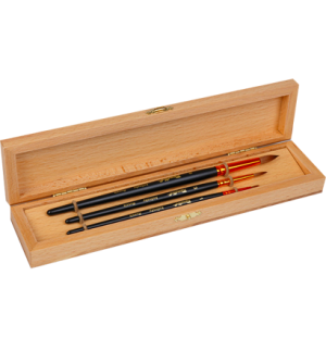 Набор кистей Roubloff №6 колонок 3шт в шкатулке Набор кистей Roubloff №6 колонок 3шт в шкатулке