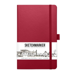 Блокнот для зарисовок Sketchmarker 140г/кв.м 13*21см 80л твердая обложка Маджента Блокнот для зарисовок Sketchmarker 140г/кв.м 13*21см 80л твердая обложка Маджента