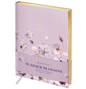 Ежедневник недатир. A5, 136л, кожзам, Greenwich Line "Vision.  Summer blossom", тон.блок, золот.срез