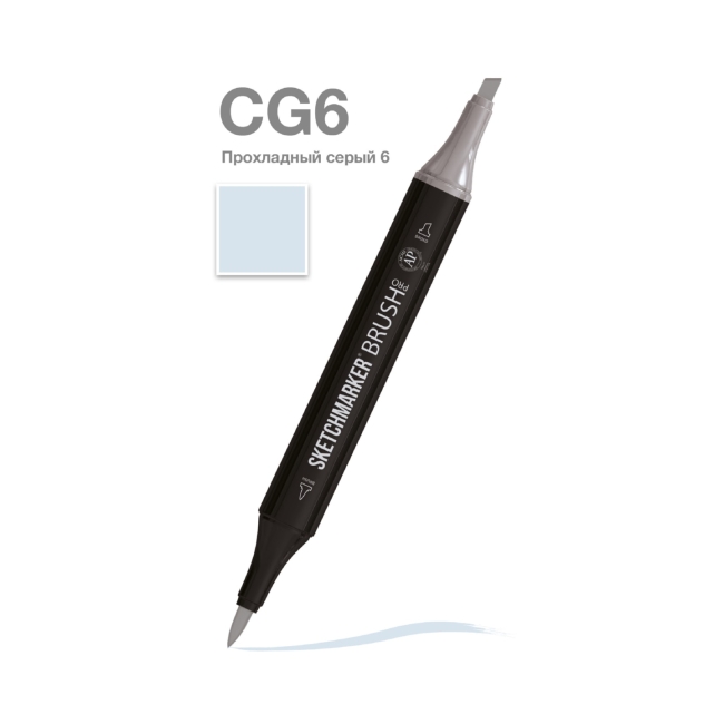 Маркер SKETCHMARKER Brush двухсторонний на спирт.основе цв.CG6 Прохладный серый 6