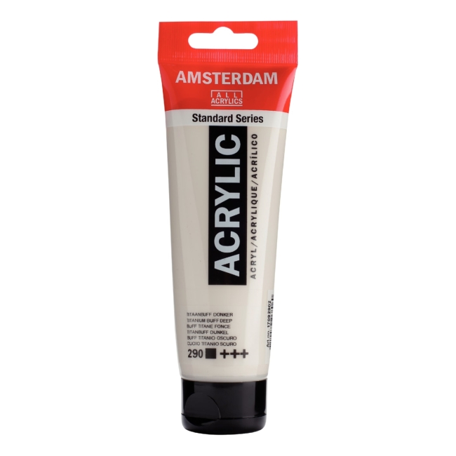 Краска акриловая Amsterdam туба 120мл №290 Титановый серо-палевый насыщенный