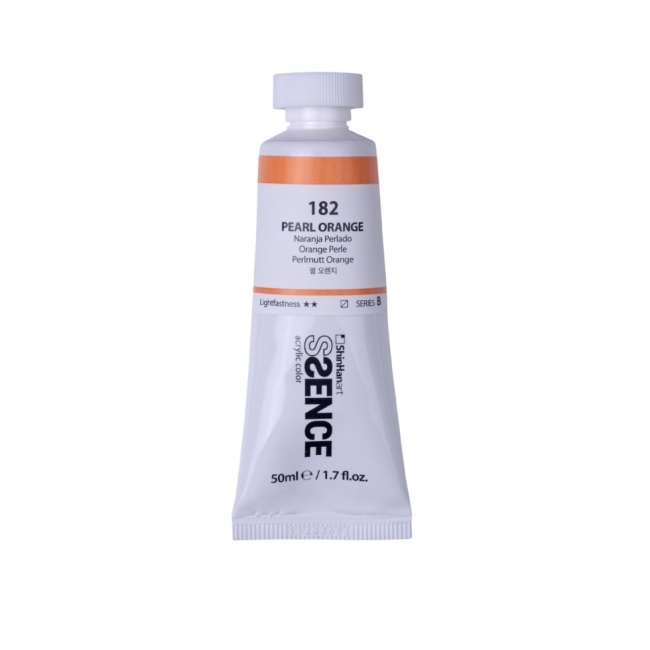 Краска акриловая ShinHan Ssence туба 50мл №182 Оранжевый перламутровый Краска акриловая ShinHan Ssence туба 50мл №182 Оранжевый перламутровый