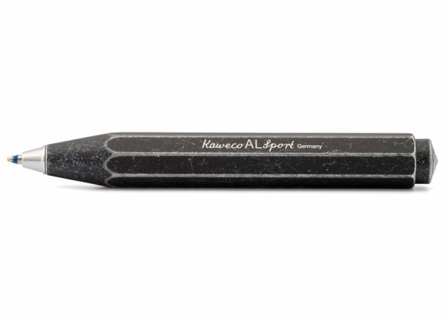 Ручка шариковая KAWECO AL Sport Stonewashed 1.0мм черный состаренный корпус,