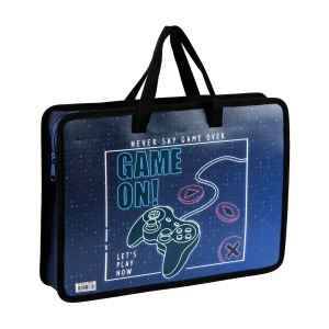 Папка с ручками А4 ArtSpace "Gamer", пластик, на молнии, 70мм