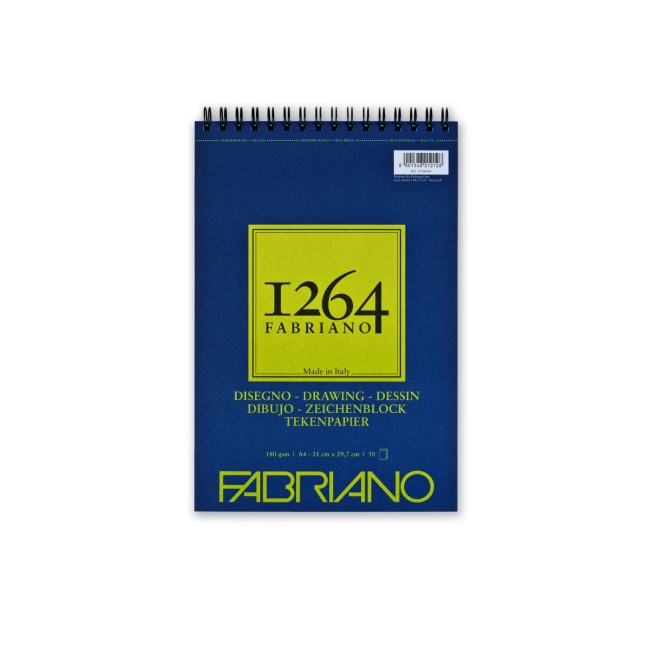 Альбом для графики 1264 DRAWING 180г/м.кв 21х29,7 50л спираль по короткой стороне
