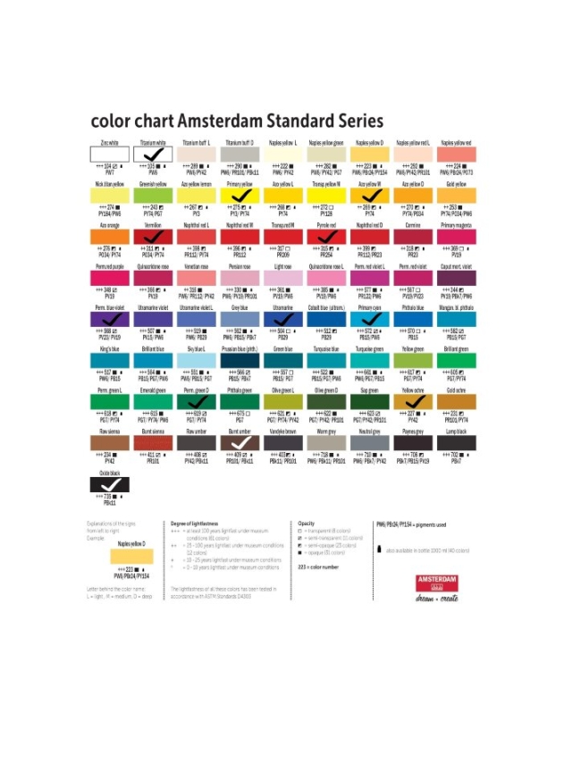 Набор акриловых красок Amsterdam Standard Series 12 цветов в тубах 20 мл купить в художественном магазине ArtCraft.Space с доставкой по всему миру