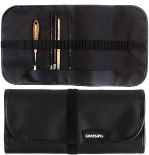 Скрутка для хранения кистей Малевичъ, 26х48 см, черная