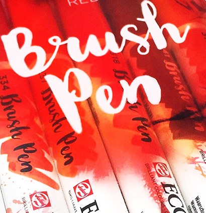 Акварельные маркеры Ecoline Brush Pen в наборе 5 Red (красные) купить для акварельного скетчинга в магазине ArtCraft.Space с доставкой по РФ