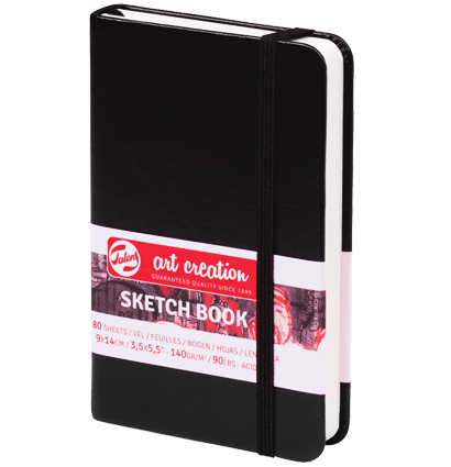 Скетчбук черный для зарисовок Art Creation Sketchbook Royal Talens с резинкой А6 / 80 листов / 140 гм купить в художественном магазине ArtCraft.Space с доставкой по РФ и СНГ