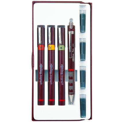 Набор изографов Rotring 3 штуки, механический карандаш и чернила купить в магазине ArtCraft.Space с доставкой по всему миру