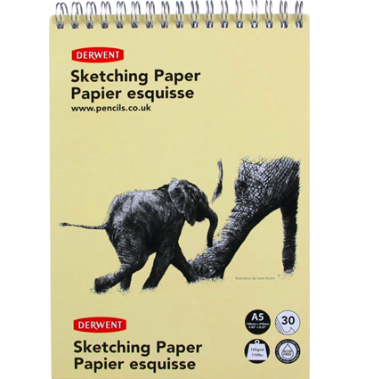 Альбом на пружине для графики Derwent Sketching Paper А5 / 30 листов / 165 гм купить в магазине товаров для рисования ArtCraft.Space с доставкой по РФ и СНГ