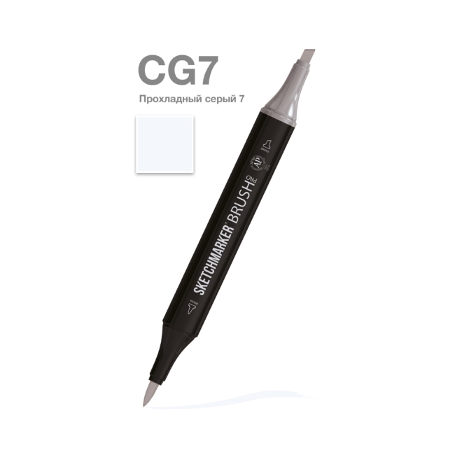 Маркер SKETCHMARKER Brush двухсторонний на спирт.основе цв.CG7 Прохладный серый 7