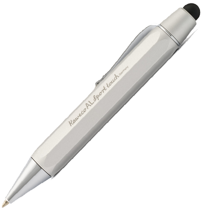 Ручка шариковая KAWECO AL Sport Touch 1.0мм серебристый + стилус