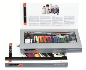 Набор водорастворимых масляных красок Cobra Artist Подарочный 10цв*40 мл аксессуары,