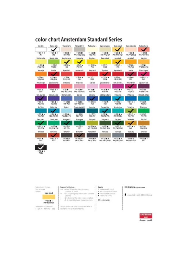 Набор акриловых красок Amsterdam Standard Series 24 цвета в тубах 20 мл купить в магазине для художников ArtCraft.Space с доставкой по всему миру