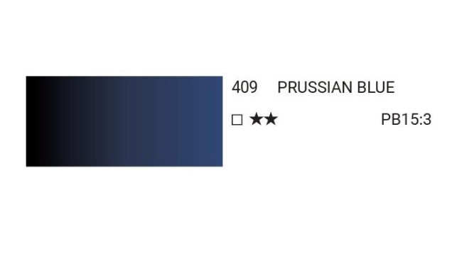 Краска акварельная SH WATER COLOR PRO туба 12мл №409 прусский синий  6шт/упак,