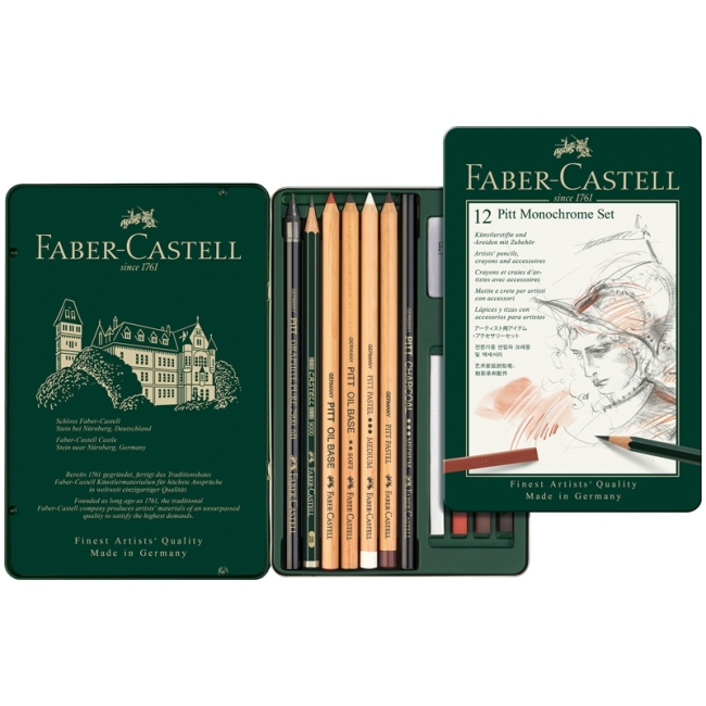 Художественный набор Faber-Castell Монохром 12 предметов купить в художественном магазине ArtCraft.Space