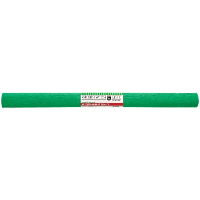 Бумага крепированная Greenwich Line, 50*250см, 32г/м2, зеленая, в рулоне