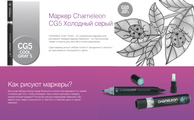 Маркер Chameleon холодный серый 5 CG5
