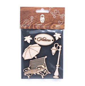 Набор заготовок для декорирования Autumn3 фанера 10х14см,