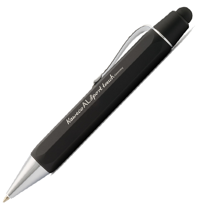 Ручка шариковая KAWECO AL Sport Touch 1.0мм черный + стилус