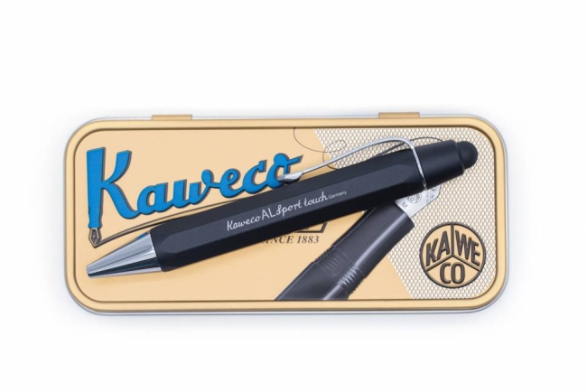 Ручка шариковая KAWECO AL Sport Touch 1.0мм черный + стилус