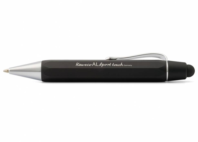 Ручка шариковая KAWECO AL Sport Touch 1.0мм черный + стилус