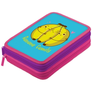 Пенал 2 отделения, 200*140*45 Berlingo "Bananas", полиэстер Пенал 2 отделения, 200*140*45 Berlingo "Bananas", полиэстер