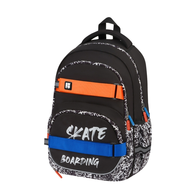 Рюкзак Berlingo Free Spirit "Skater", 41*28*17см, 2 отделения, 3 кармана, уплотненная спинка
