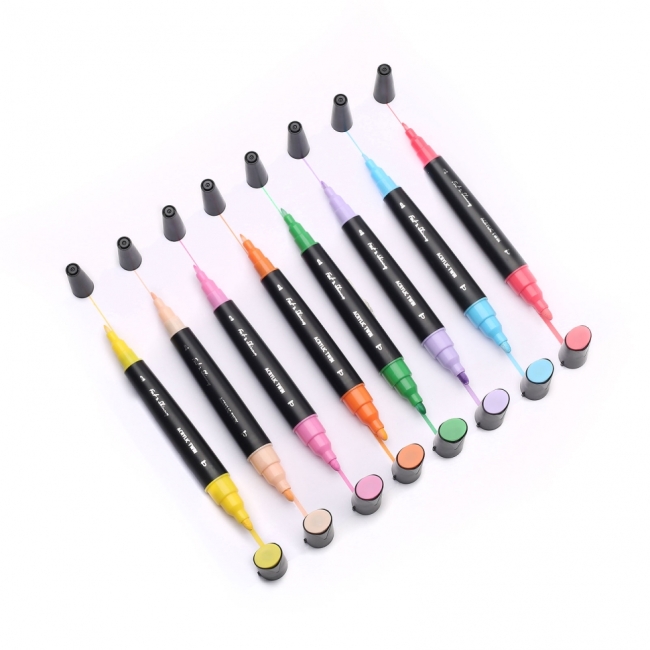 Fat&Skinny FOREST 8 шт набор маркеров акриловых двусторонних