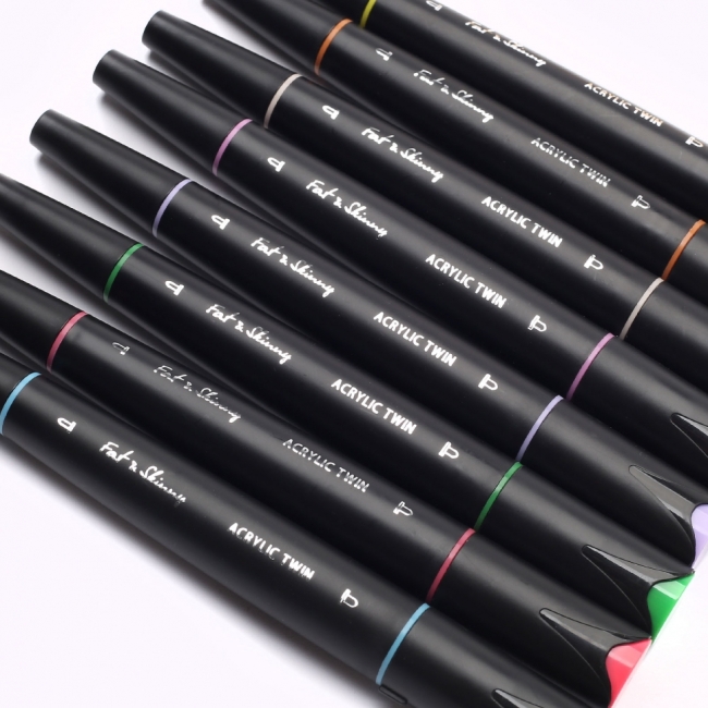 Fat&Skinny FOREST 8 шт набор маркеров акриловых двусторонних