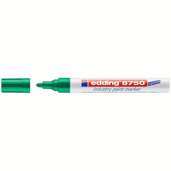 Маркер-краска Edding "8750" зеленая, 2-4мм, для промышленной графики