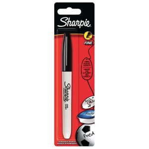 Маркер перманентный Sharpie "Fine" черный, пулевидный, 1мм, блистер