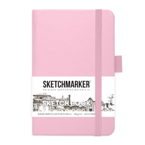 Блокнот для зарисовок Sketchmarker 140г/кв.м 9*14см 80л твердая обложка Розовый Блокнот для зарисовок Sketchmarker 140г/кв.м 9*14см 80л твердая обложка Розовый