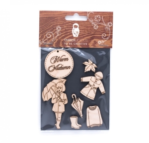 Набор заготовок для декорирования Autumn4 фанера 10х14см