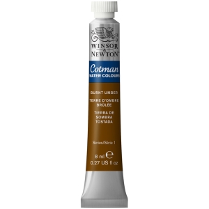 Акварель художественная Winsor&Newton "Cotman", 8мл, туба, жженая умбра