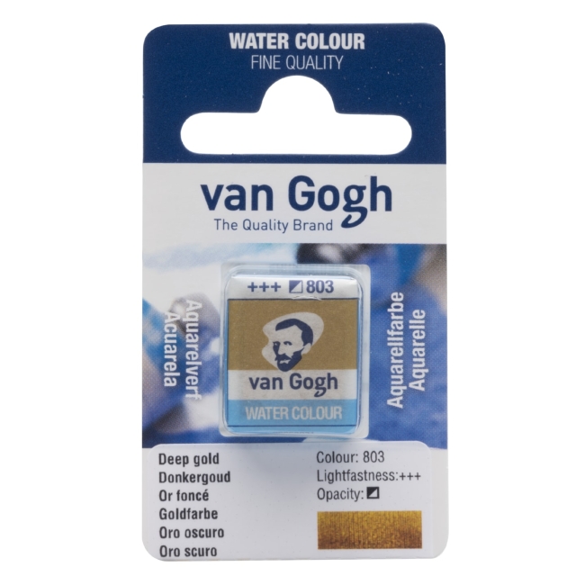 Краска акварельная Van Gogh кювета №803 Золотой насыщенный