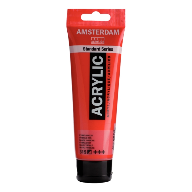 Краска акриловая Amsterdam туба 120мл №315 Красный пиррол