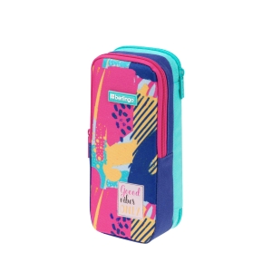 Пенал 2 отделения, 205*80*55 Berlingo "Abstract pink", полиэстер, внутренний органайзер, магнит Пенал 2 отделения, 205*80*55 Berlingo "Abstract pink", полиэстер, внутренний органайзер, магнит