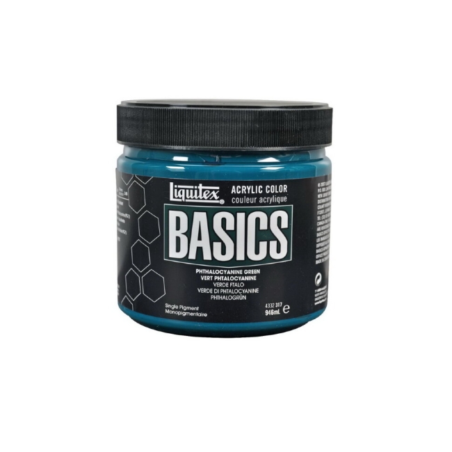 Краска акриловая LIQUITEX Basics №317 зелёная ФЦ 946 мл купить в художественном магазине ArtCraft.Space с доставкой