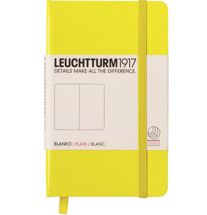 Блокнот Leuchtturm1917 Classic A6 (9x15см.) 80г/м2 - 187 стр. нелинованный, твердая обложка, цвет: Лимонный